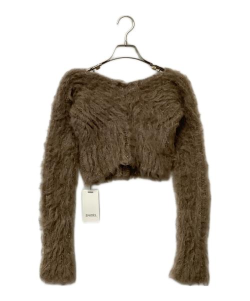 Snidel（スナイデル）Snidel (スナイデル) 厚手ニット シャギーニットプルオーバー ブラウン サイズ:Fの古着・服飾アイテム