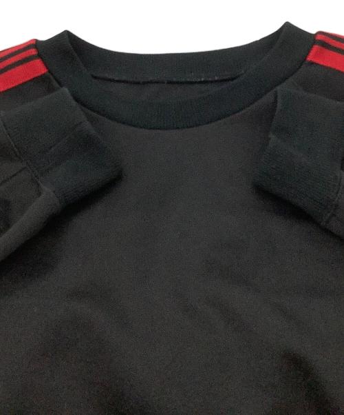 Needles（ニードルズ）Needles (ニードルズ) スウェット Track Crew Neck Shirt ブラック×レッド サイズ:Mの古着・服飾アイテム