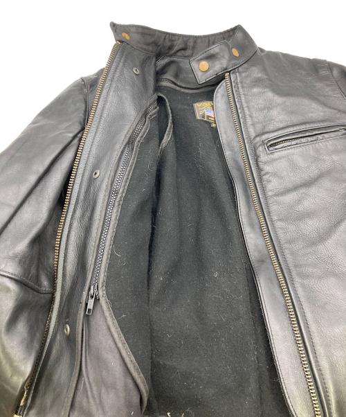 VANSON（バンソン）VANSON (バンソン) シングルライダースジャケット ブラック サイズ:UK34の古着・服飾アイテム