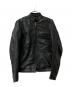 VANSON（バンソン）の古着「シングルライダースジャケット」｜ブラック