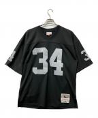 MITCHELL & NESSミッチェルアンドネス）の古着「スポーツウェア LEGACY 1988 Los Angeles Raiders Bo Jackson No.34」｜ブラック×グレー