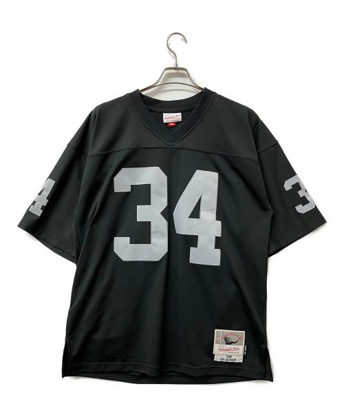 MITCHELL & NESS（ミッチェルアンドネス）MITCHELL & NESS (ミッチェルアンドネス) スポーツウェア LEGACY 1988 Los Angeles Raiders Bo Jackson No.34 ブラック×グレー サイズ:44(L)の古着・服飾アイテム