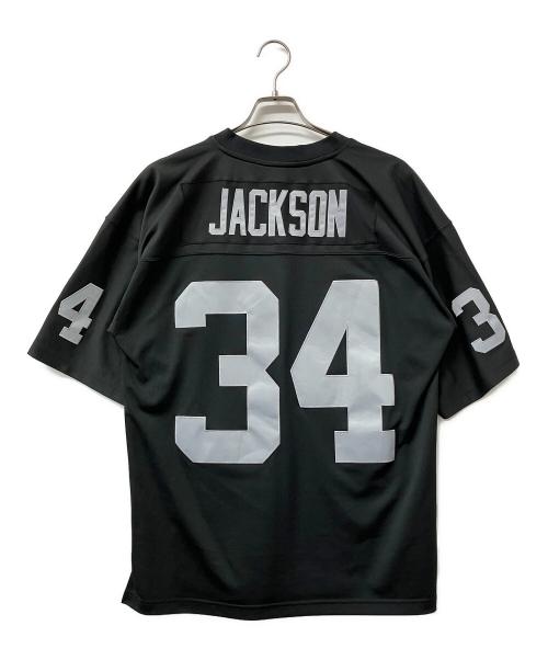MITCHELL & NESS（ミッチェルアンドネス）MITCHELL & NESS (ミッチェルアンドネス) スポーツウェア LEGACY 1988 Los Angeles Raiders Bo Jackson No.34 ブラック×グレー サイズ:44(L)の古着・服飾アイテム