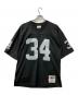 MITCHELL & NESS（ミッチェルアンドネス）の古着「スポーツウェア LEGACY 1988 Los Angeles Raiders Bo Jackson No.34」｜ブラック×グレー