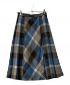 BLUE LABEL CRESTBRIDGEブルーレーベルクレストブリッジ）の古着「ロングスカート」｜ブラウン×ブルー