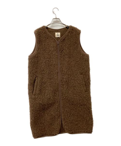 coldbreaker（コールドブレーカー）coldbreaker (コールドブレーカー) ベスト ウール ボア ロングベスト ブラウン サイズ:Lの古着・服飾アイテム