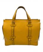 GUCCIグッチ）の古着「GG　エンボス　ボストンバッグ」｜イエロー