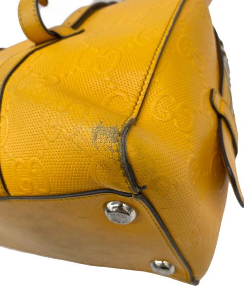 GUCCI（グッチ）GUCCI (グッチ) GG　エンボス　ボストンバッグ イエローの古着・服飾アイテム