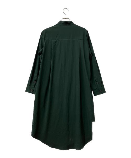 icB（アイシービー）icB (アイシービー) 長袖シャツワンピース グリーン サイズ:Mの古着・服飾アイテム