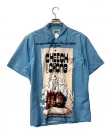 WACKO MARIA×STILL SMOKIN（ワコマリア×スティルスモーキン）の古着「半袖シャツ STILL SMOKINコラボシャツ」｜ブラック