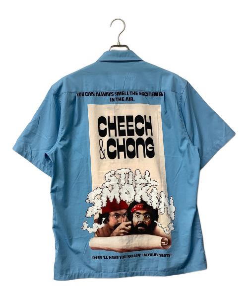 WACKO MARIA（ワコマリア）WACKO MARIA (ワコマリア) STILL SMOKIN (スティルスモーキン) 半袖シャツ STILL SMOKINコラボシャツ ブラック サイズ:Lの古着・服飾アイテム