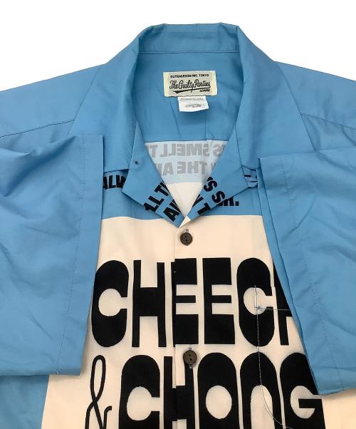 WACKO MARIA（ワコマリア）WACKO MARIA (ワコマリア) STILL SMOKIN (スティルスモーキン) 半袖シャツ STILL SMOKINコラボシャツ ブラック サイズ:Lの古着・服飾アイテム