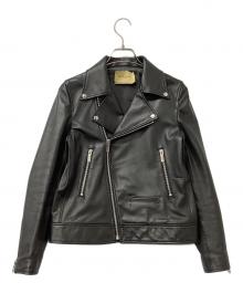 UNITED ARROWS（ユナイテッドアローズ）の古着「レザージャケット ダブルライダースジャケット」｜ブラック
