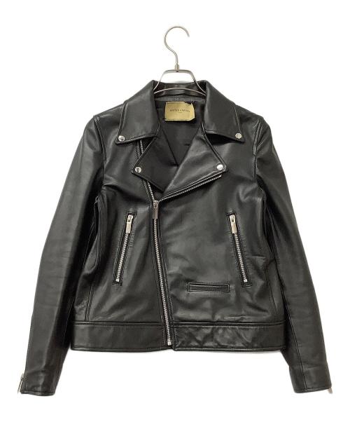 UNITED ARROWS（ユナイテッドアローズ）UNITED ARROWS (ユナイテッドアローズ) レザージャケット ダブルライダースジャケット ブラック サイズ:36の古着・服飾アイテム