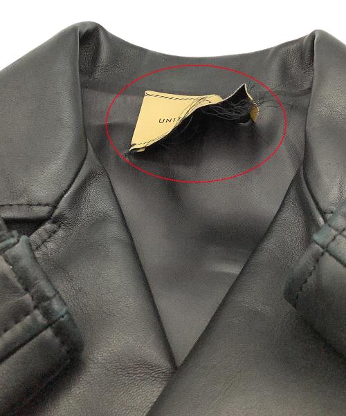 UNITED ARROWS（ユナイテッドアローズ）UNITED ARROWS (ユナイテッドアローズ) レザージャケット ダブルライダースジャケット ブラック サイズ:36の古着・服飾アイテム