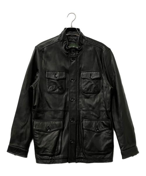 Eddie Bauer（エディーバウアー）Eddie Bauer (エディーバウアー) レザーコート ブラック サイズ:Mの古着・服飾アイテム