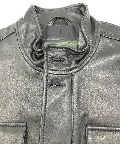 Eddie Bauer（エディーバウアー）Eddie Bauer (エディーバウアー) レザーコート ブラック サイズ:Mの古着・服飾アイテム
