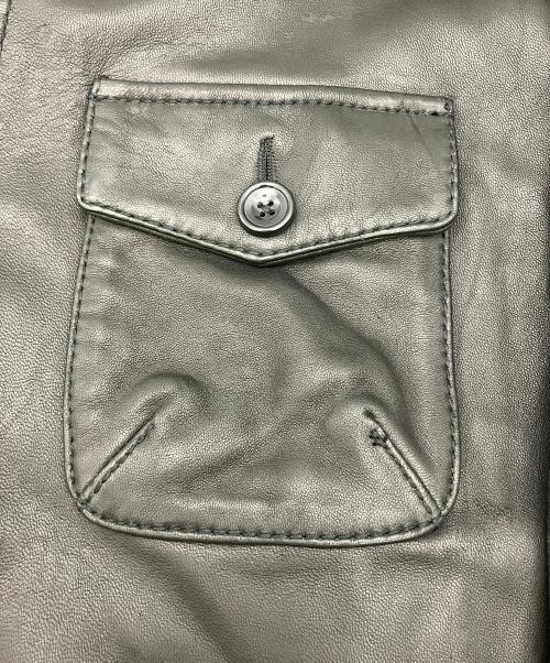 Eddie Bauer（エディーバウアー）Eddie Bauer (エディーバウアー) レザーコート ブラック サイズ:Mの古着・服飾アイテム