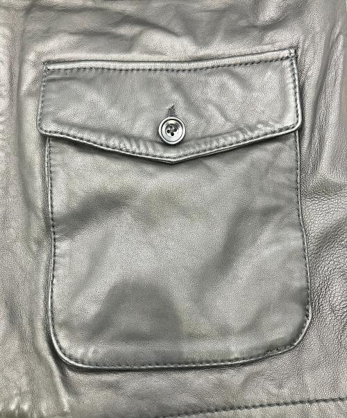 Eddie Bauer（エディーバウアー）Eddie Bauer (エディーバウアー) レザーコート ブラック サイズ:Mの古着・服飾アイテム