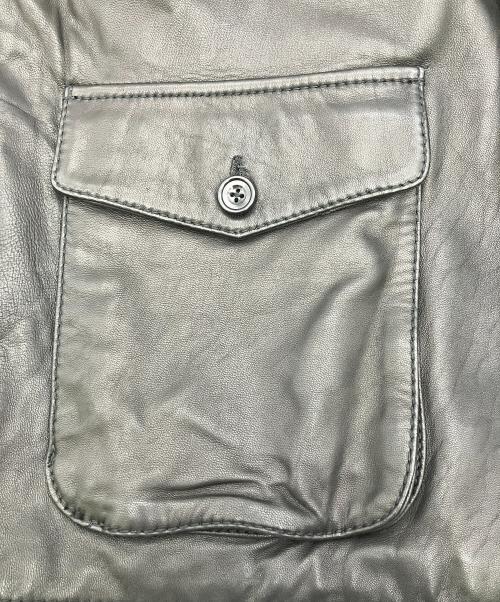 Eddie Bauer（エディーバウアー）Eddie Bauer (エディーバウアー) レザーコート ブラック サイズ:Mの古着・服飾アイテム