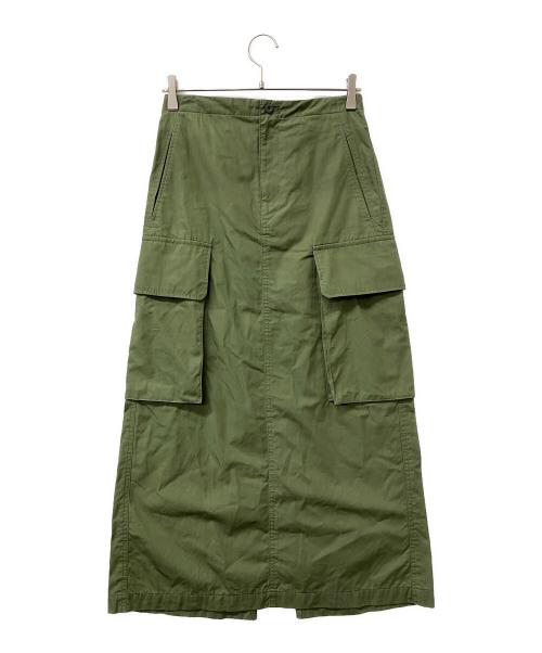 Spick and Span（スピック＆スパン）Spick and Span (スピック＆スパン) ロングスカート カーゴポケットIラインスカート グリーン サイズ:不明の古着・服飾アイテム
