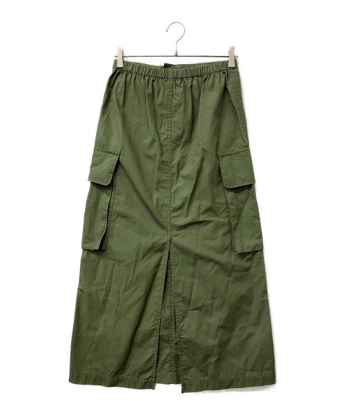 Spick and Span（スピック＆スパン）Spick and Span (スピック＆スパン) ロングスカート カーゴポケットIラインスカート グリーン サイズ:不明の古着・服飾アイテム