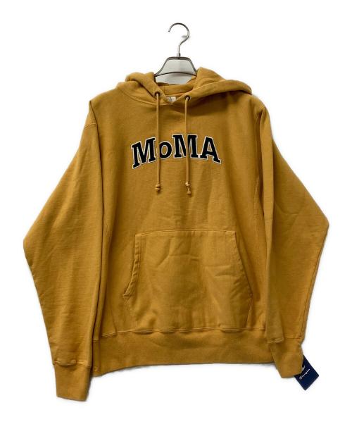 Champion（チャンピオン）Champion (チャンピオン) MoMA (モマ) パーカー プルオーバーパーカー オレンジ サイズ:MEDIUMの古着・服飾アイテム