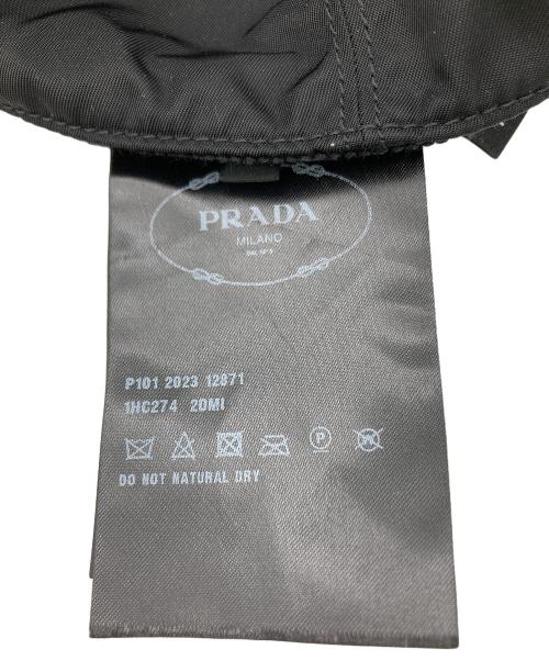 PRADA（プラダ）PRADA (プラダ) Re-Nylon ベースボールキャップ ブラックの古着・服飾アイテム