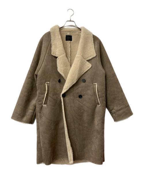 KBF（ケービーエフ）KBF (ケービーエフ) フェイクムートンコート　 ブラウン サイズ:SIZE ONEの古着・服飾アイテム