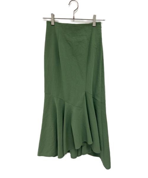 FRAY ID（フレイ アイディー）FRAY ID (フレイ アイディー) ロングスカート グリーン サイズ:1の古着・服飾アイテム