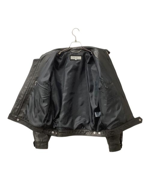Time is on（タイムイズオン）Time is on (タイムイズオン) シングルライダースジャケット ZIAS LEATHER JACKET ブラック サイズ:1の古着・服飾アイテム