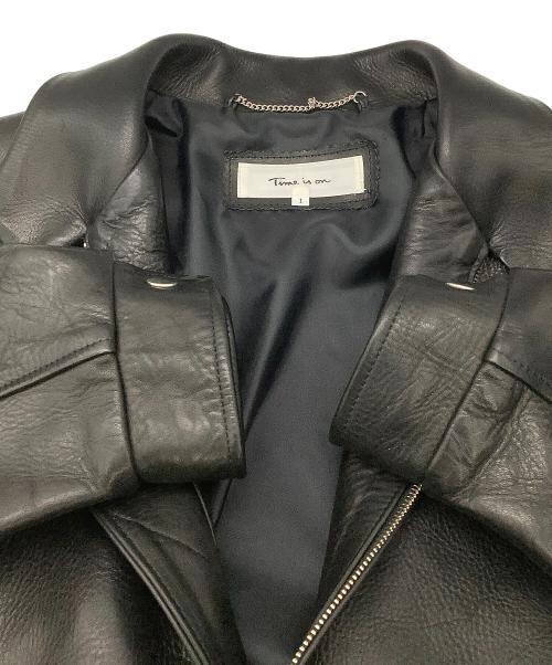 Time is on（タイムイズオン）Time is on (タイムイズオン) シングルライダースジャケット ZIAS LEATHER JACKET ブラック サイズ:1の古着・服飾アイテム