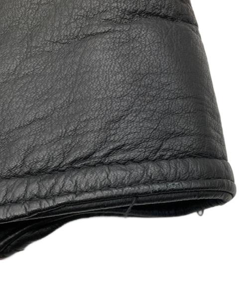 HARLEY-DAVIDSON（ハーレーダビッドソン）HARLEY-DAVIDSON (ハーレーダビッドソン) シングルライダースジャケット ブラック×ブラウン サイズ:Sの古着・服飾アイテム