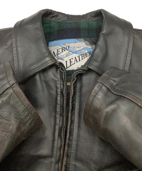 Aero LEATHER（エアロレザー）Aero LEATHER (エアロレザー) ジャケット レザージャケット Genuine Front Quarter Horsehide ブラック サイズ:40の古着・服飾アイテム