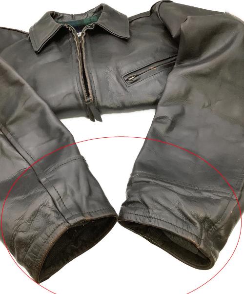 Aero LEATHER（エアロレザー）Aero LEATHER (エアロレザー) ジャケット レザージャケット Genuine Front Quarter Horsehide ブラック サイズ:40の古着・服飾アイテム