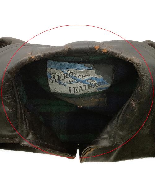 Aero LEATHER（エアロレザー）Aero LEATHER (エアロレザー) ジャケット レザージャケット Genuine Front Quarter Horsehide ブラック サイズ:40の古着・服飾アイテム