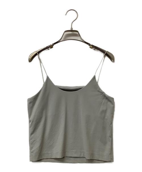 Snidel（スナイデル）Snidel (スナイデル) 半袖カットソー シアーカットチュールトップス グレー サイズ:Fの古着・服飾アイテム