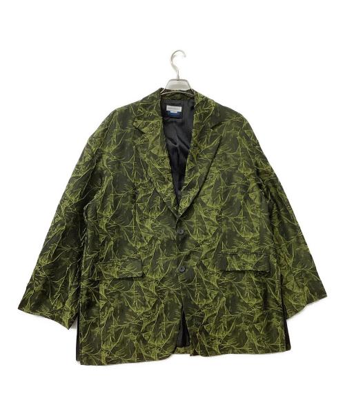 MAISON SPECIAL（メゾンスペシャル）MAISON SPECIAL (メゾンスペシャル) ジャケット ワッシャージャガードプライムオーバーテーラードジャケット グリーン×ブラック サイズ:01の古着・服飾アイテム