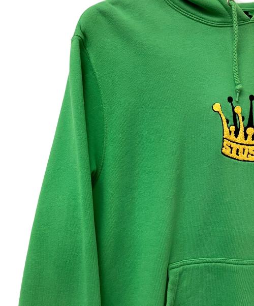 stussy（ステューシー）stussy (ステューシー) プルオーバーパーカー グリーン サイズ:Lの古着・服飾アイテム