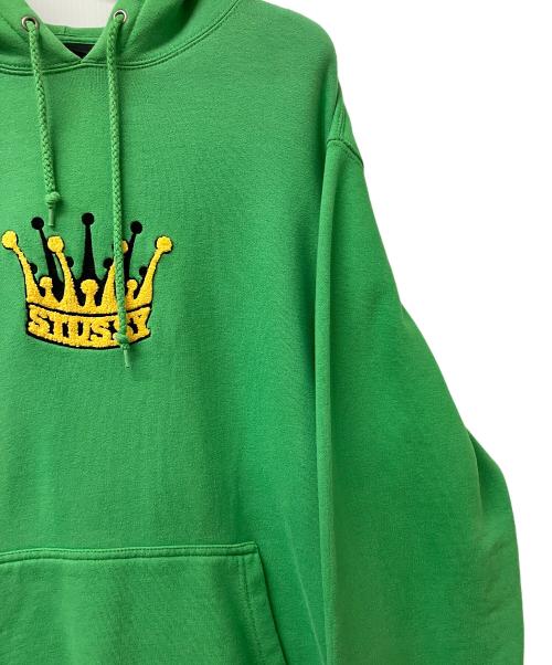 stussy（ステューシー）stussy (ステューシー) プルオーバーパーカー グリーン サイズ:Lの古着・服飾アイテム