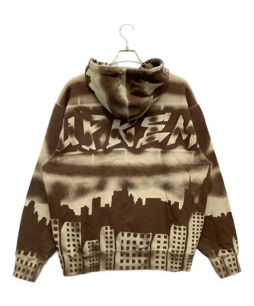 SUPREME（シュプリーム）SUPREME (シュプリーム) MLB (エムエルビー) New York Yankees Airbrush Hooded Sweatshirt ブラウン サイズ:Lの古着・服飾アイテム