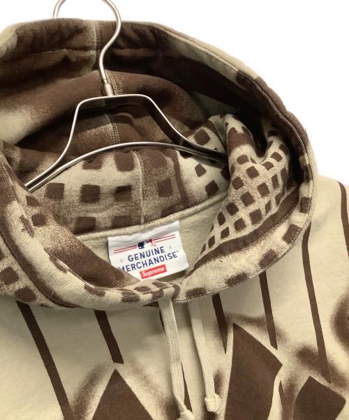 SUPREME（シュプリーム）SUPREME (シュプリーム) MLB (エムエルビー) New York Yankees Airbrush Hooded Sweatshirt ブラウン サイズ:Lの古着・服飾アイテム