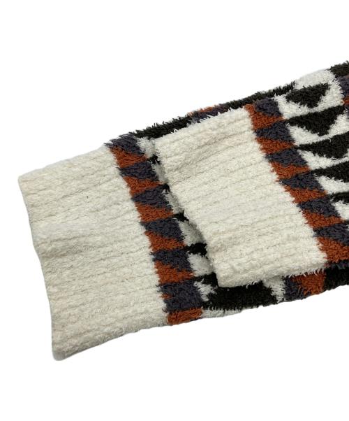PENDLETON（ペンドルトン）PENDLETON (ペンドルトン) 厚手カーディガン ニット総柄ロングガウン ホワイト サイズ:Mの古着・服飾アイテム