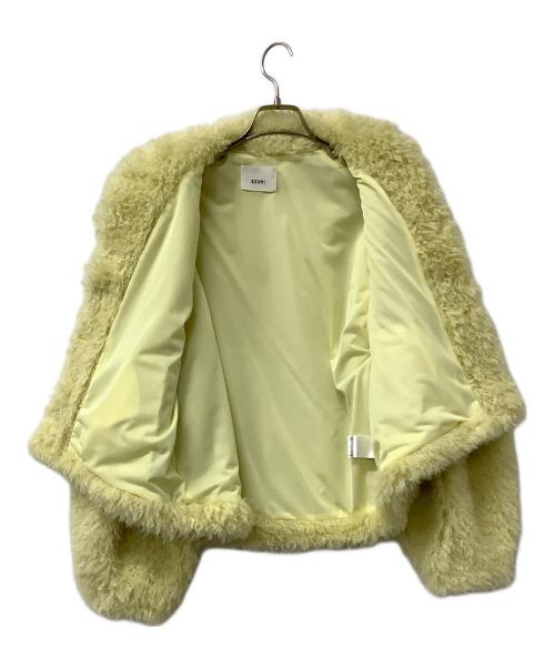 EZUMI（エズミ）EZUMI (エズミ) ボアジャケット クロップドファージャケット イエロー サイズ:Fの古着・服飾アイテム