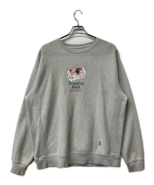 Acapulco Gold（アカプルコ ゴールド）Acapulco Gold (アカプルコ ゴールド) スウェット CAN CREW SWEATSHIRT グレー サイズ:XLの古着・服飾アイテム
