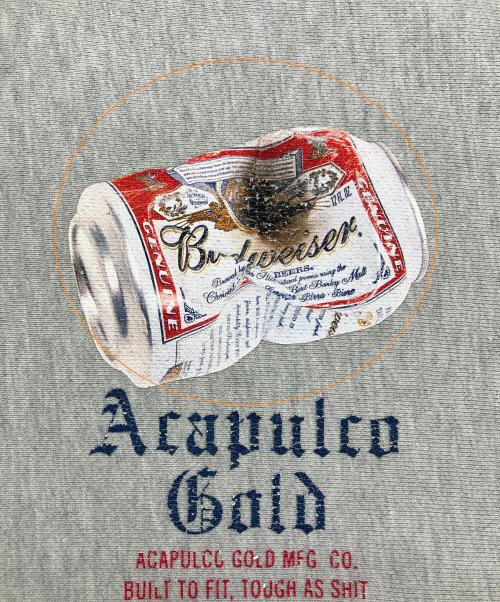 Acapulco Gold（アカプルコ ゴールド）Acapulco Gold (アカプルコ ゴールド) スウェット CAN CREW SWEATSHIRT グレー サイズ:XLの古着・服飾アイテム