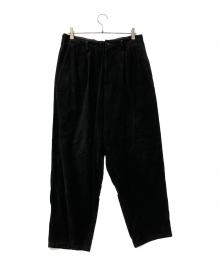 Y's for men（ワイズフォーメン）の古着「タックパンツ ストレートパンツ」｜ブラック
