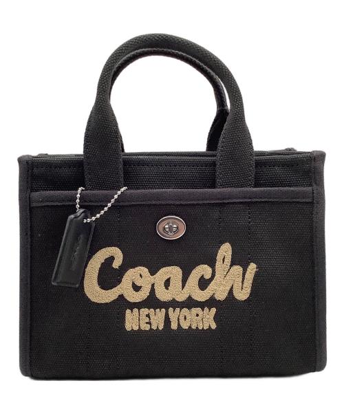 COACH（コーチ）COACH (コーチ) カーゴトートバッグ キャンバス ブラックの古着・服飾アイテム