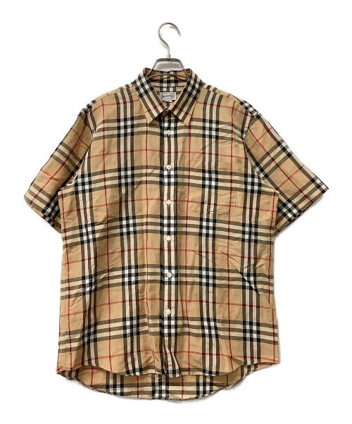 Burberry's（バーバリーズ）Burberry's (バーバリー) 半袖シャツ ノバチェック柄シャツ ベージュ サイズ:Largeの古着・服飾アイテム