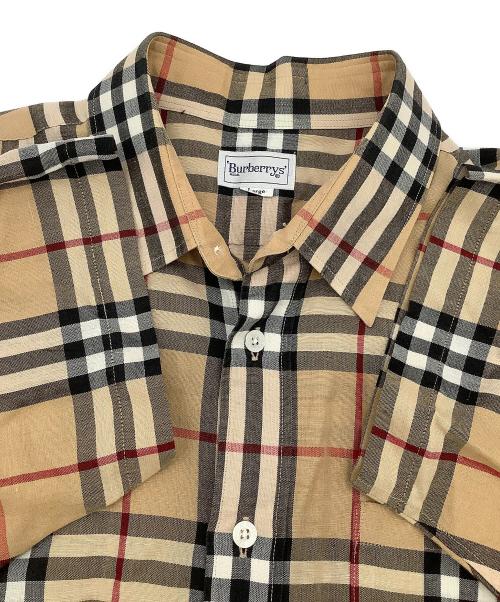 Burberry's（バーバリーズ）Burberry's (バーバリー) 半袖シャツ ノバチェック柄シャツ ベージュ サイズ:Largeの古着・服飾アイテム
